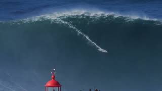 26 Meters Wave World Record  NazaréPortugal  Sebastien Steudtner GER [upl. by Krik778]