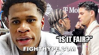 DEVIN HANEY BRUTALLY HONEST ON GERVONTA DAVIS VS RYAN GARCIA KEEPS IT REAL ON REHYDRATION [upl. by Ibib]