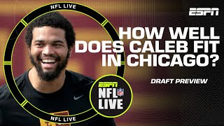 NFL Live dives into Caleb Williams’ fit with the Chicago Bears 🏈 [upl. by Nerral860]