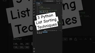 Python List Sorting Techniques [upl. by Etireugram55]