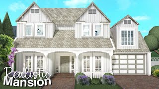 Bloxburg  Realistic Luxurious SpringSummer Family Mansion  No Large Plot  Roblox  House Build [upl. by Boulanger]