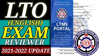 LTO EXAM REVIEWER  ENGLISH  LTO PORTAL UPDATED REVIEWER  Carluto Tv [upl. by Nilrak792]