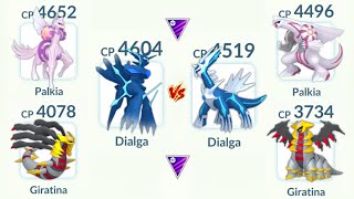 ORIGIN FORME vs NORMAL FORME Dialga Palkia Giratina in Pokemon GO [upl. by Nylad183]