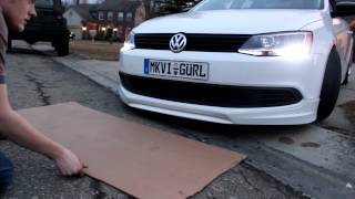 Low MK6 Jetta tackling my driveway [upl. by Valonia]