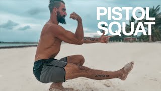 How to do PISTOL SQUATS Beginners GUIDE to the most ICONIC SQUAT [upl. by Ewall]