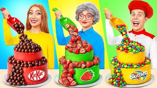 Me vs Grandma Cake Decorating Challenge  Edible Battle by Multi DO Challenge [upl. by Oak]