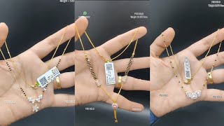 40 Gold Short Mangalsutra designs Under 10 gram gold mangalsutra designs with weight [upl. by Nagaem]