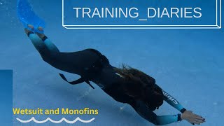 FREEDIVING PRACTICE  Using MOLCHANOVS CORE Silicone Monofins  TRAINING in my Home Pool [upl. by Sucramej969]