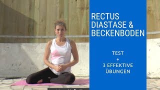 Rectus Diastase testen amp Die 3 besten Übungen [upl. by Ynwat]