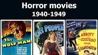 Horror movies from the 1940s [upl. by Claman]