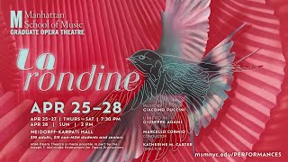 MSM Graduate Opera Theatre presents LA RONDINE [upl. by Addia]