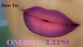 FUN amp EASY  OMBRE LIP TUTORIAL [upl. by Konikow]