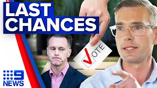 Dominic Perrottet and Chris Minns’ last chances to win voters for NSW Election  9 News Australia [upl. by Borer]