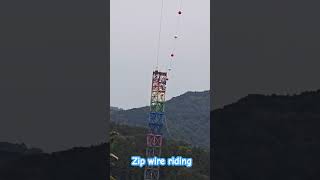 ZIP wire riding in the mountain korea zipline [upl. by Josephina601]