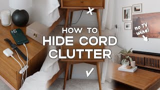 13 Creative Hacks to HIDE CORD CLUTTER 💡  Cable Management Tricks For Your TV Desk amp More [upl. by Ahron]