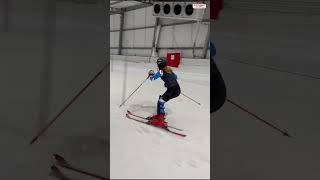 Mathilde Astoul 🇫🇷  indoor slalom training in Amneville France sheskis weareskiing atomic [upl. by Seitz928]