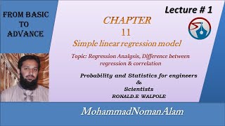 Lec1 Regression analysis Regression Vs Correlation [upl. by Wailoo]