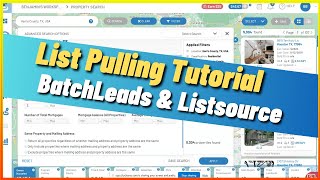 How to Pull Motivated Sellers Lists from Batch Leads amp ListSource  Make This Your First List [upl. by Reginald]