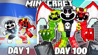 I Survived 100 Days as NIGHTMARE CRITTERS in Minecraft [upl. by Adnoloy]