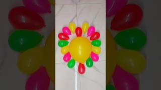 Yellow balloon and 16 mini colourful balloons with heart shape popping asmr reverse [upl. by Ennaxor]