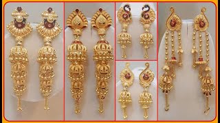 22k Gold Jhumka Design With Price And Weight  1 TO 3 Layer Jhumka Earrings  trisha gold art [upl. by Ahsena]