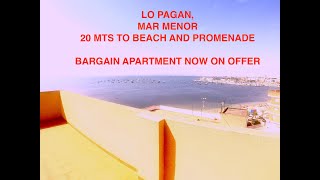 2 bedroom apartment right on the beach in Lo Pagan [upl. by Clintock]