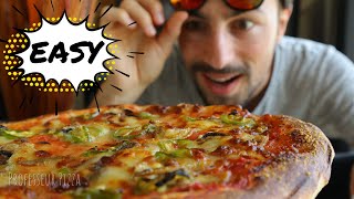 PIZZA LA PLUS FACILE DU MONDE 😲 Pizza Maison Moelleuse  Professeur Pizza [upl. by Arednaxela]