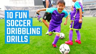 10 Best Soccer Dribbling Drills for U6 U8 U10  Fun Soccer Drills by MOJO [upl. by Landy814]