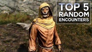 Skyrim  Top 5 Random Encounters [upl. by Asillim994]