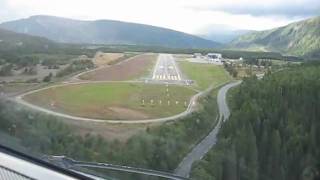 Wideroe Dash 8 cockpit view landing Mo i Rana [upl. by Hudgens]