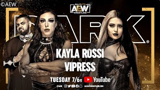 Kayla Rossi vs Vipress  Singles Match  AEW Dark 159  WWE 2K22 [upl. by Eidur]