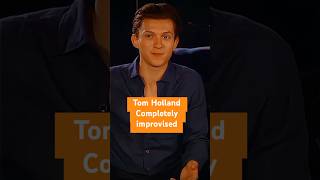 When Tom Holland Completely improvised tomholland spidermanfarfromhome didyouknow [upl. by Nilyram499]