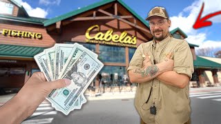 I Gave a Cabelas Employee 50 to Buy Me Fishing Lures Fishing Challenge [upl. by Zollie437]