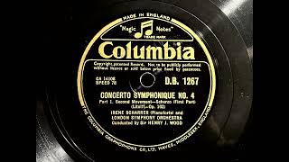 1934 IRENE SCHARRER  Concerto Symphonique No 4 Op 102 Second Mov Part 1 amp 2 COLUMBIA 10quot DB1267 [upl. by Ricketts]