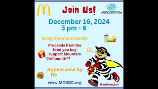 Mountain Boys amp Girls Club McDonalds Fundraiser December 19 2024 [upl. by Talmud78]