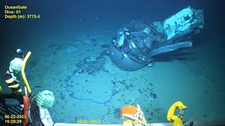 Coast Guard releases more video of Titan submersible wreckage at bottom of ocean [upl. by Aisetal895]