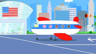 Peppa Flies To America 🇺🇸  Peppa Pig Official Full Episodes [upl. by Honniball]