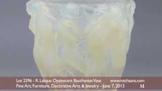 R Lalique Opalescent Bacchantes Vase [upl. by Annoya]