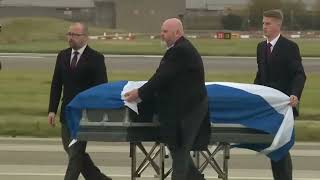 Alex Salmonds body lands in Scotland after repatriation [upl. by Madalyn]