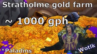 Stratholme solo paladin farm in WoW Wotlk [upl. by Netaf]