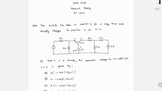 Network Theory GATE PYQ  Question 64  Ram Balaji S [upl. by Avron551]