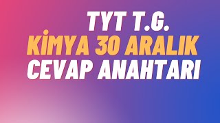 2024 YKS TÜRKİYE GENELİ TYT KİMYA DENEME CEVAP ANAHTARI TÜRKİYEGENELİ TYT CEVAPANAHTARI [upl. by Lorilee]