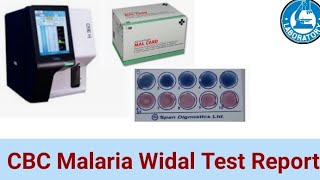 CBC MALARIA WIDAL TEST PROCEDURE [upl. by Vassell]