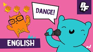 Learn English with BASHO amp FRIENDS  Dance With Your Body Brain Break for Kids [upl. by Kelila]