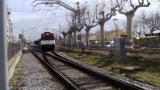 Trains at Calella Spain [upl. by Milano373]