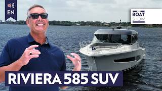 NEW RIVIERA 585 SUV  Motor Boat Review  The Boat Show [upl. by Una927]