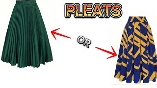 How to make pleated skirts knife and box pleats [upl. by Lorianna395]