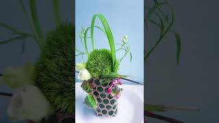 插花꽃 花 beautiful floral ikebana 花艺 生活花藝 康乃馨黃英綠毛球龍吐珠꽃 gubahan cắm 2024年10月4日 [upl. by Whitelaw]