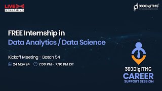 Free Data Analytics  Data Science Internship  Batch 54  360DigiTMG [upl. by Maxma687]