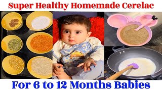 Homemade Cerelac for 6 12 Months babies  Super Healthy Baby Food  Aashuhoneyvlogs [upl. by Irovi]